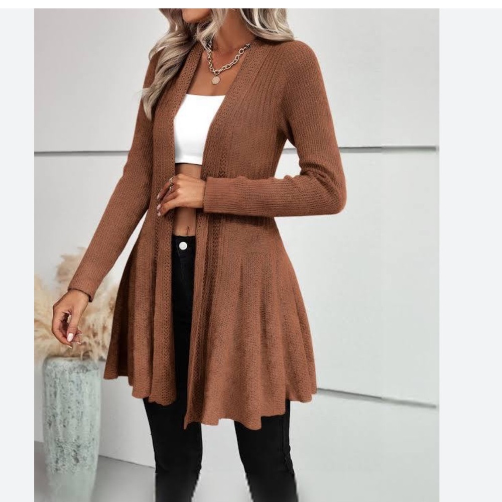 One World Open Front Cardigan Sweater